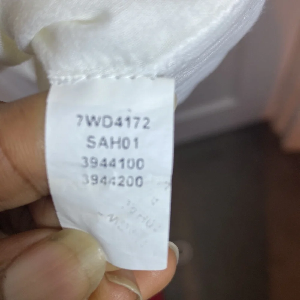 Lucky Brand Floral Neck Line Embroidered Dress Size Medium Side Zip